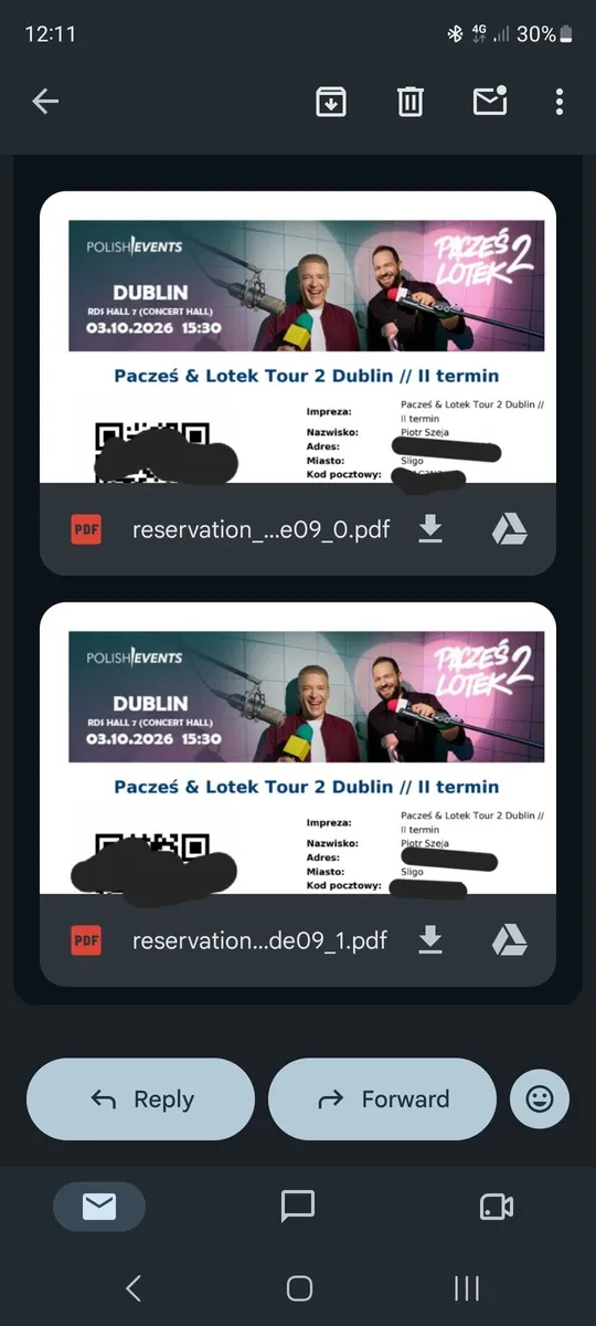 Bilety Na Pacześ & Lotek w Dublinie