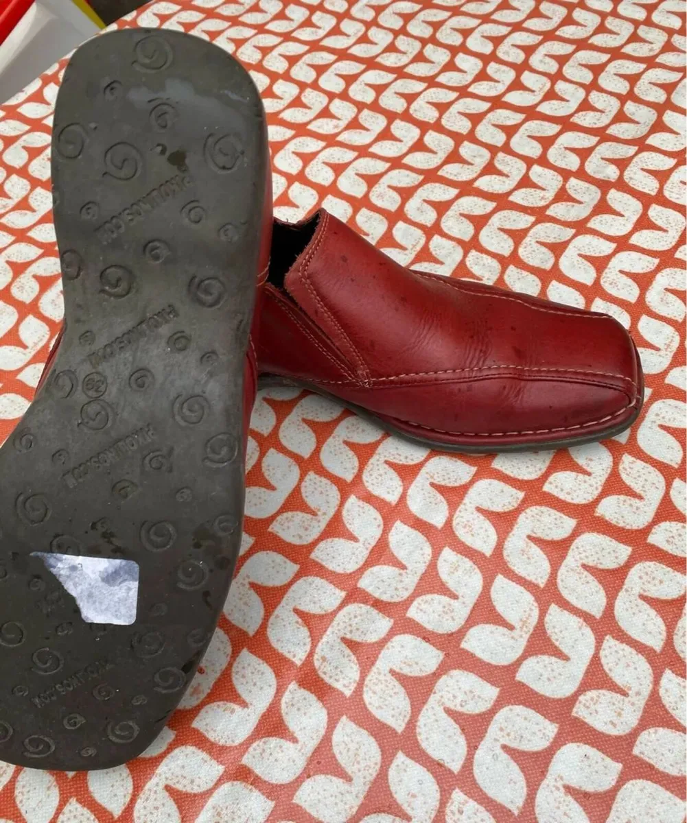 Pair of Pikolinos Leather Loafer Shoes, Red, 39 - Image 2