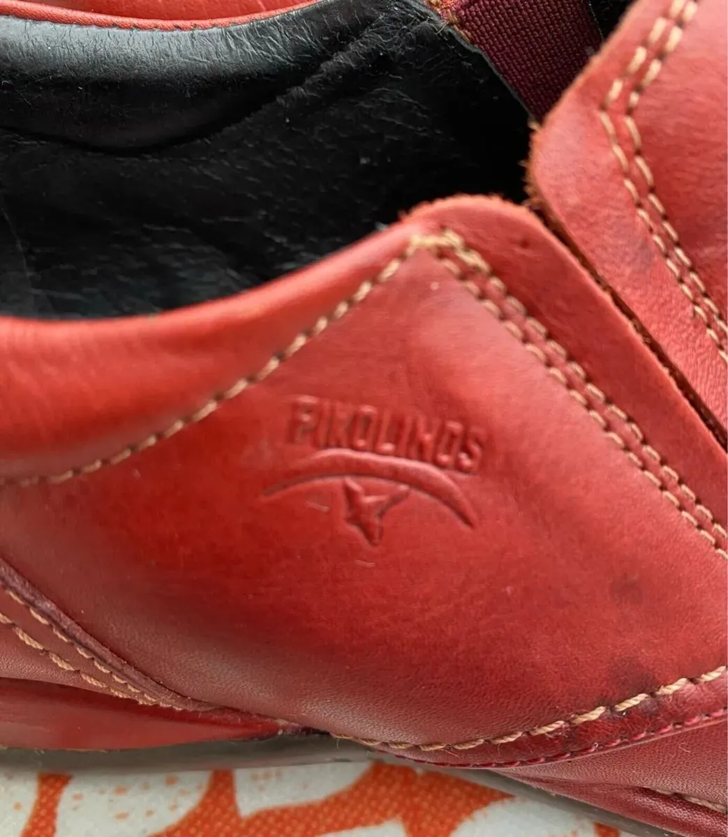 Pair of Pikolinos Leather Loafer Shoes, Red, 39 - Image 3