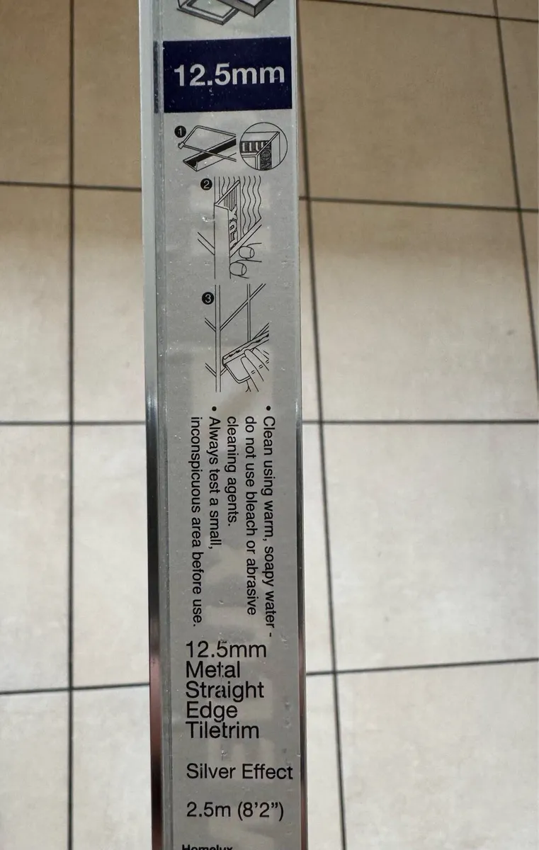 Tile Trim Stainless Steel 10mm x 2.5m - Image 2