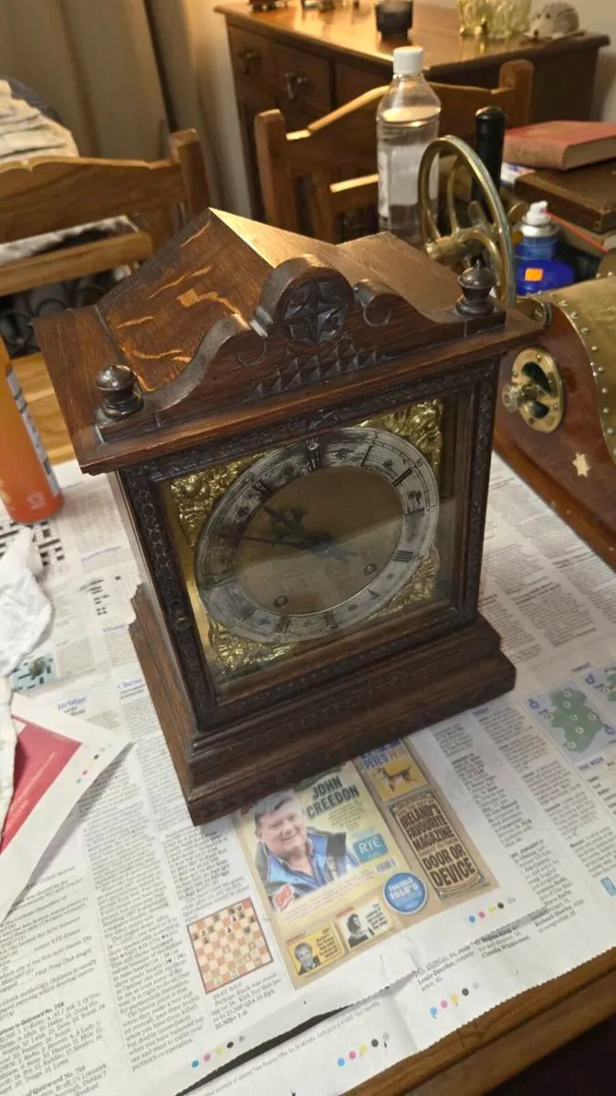 Antique Ganter Bros. Dublin Mantel Clock - Working - Image 1