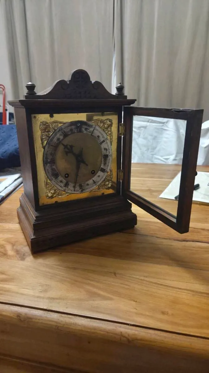 Antique Ganter Bros. Dublin Mantel Clock - Working - Image 2