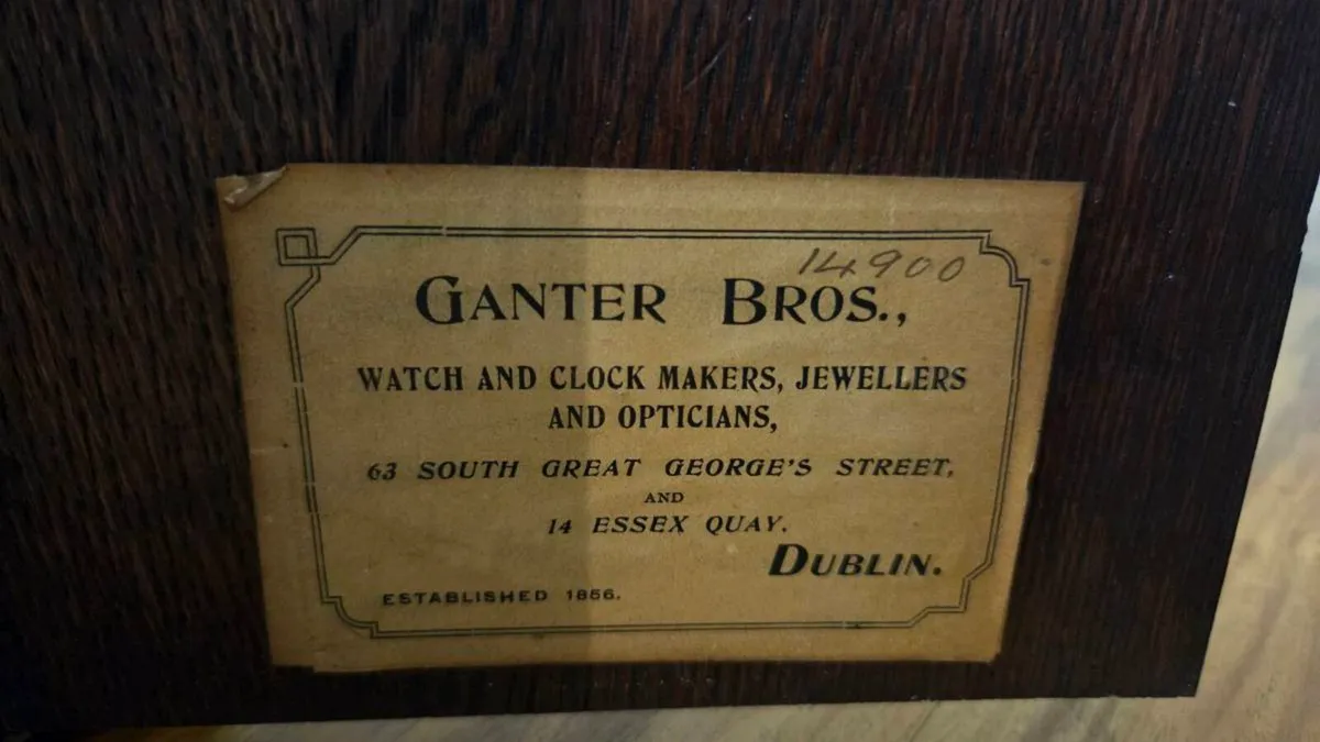 Antique Ganter Bros. Dublin Mantel Clock - Working - Image 3