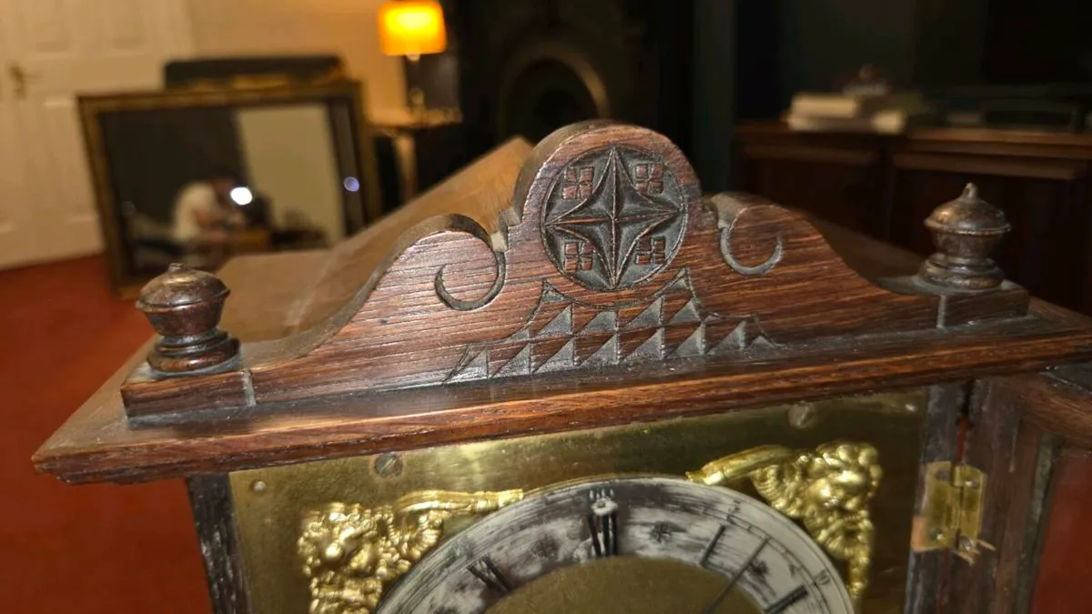 Antique Ganter Bros. Dublin Mantel Clock - Working - Image 4