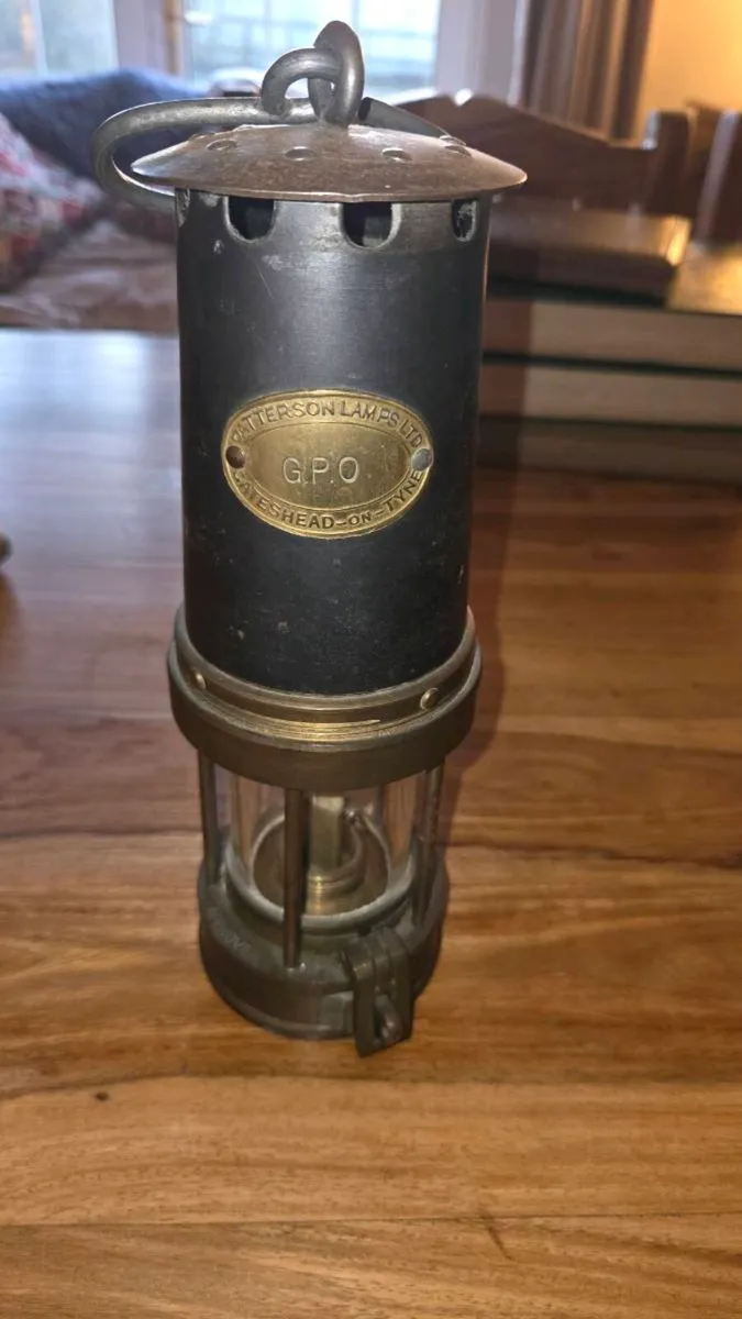 Vintage Patterson G.P.O. Safety Lamp (Working) - Image 2