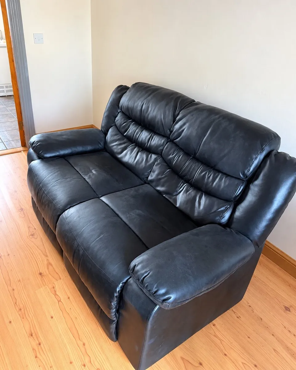 Leather Sofa & Armchair - Image 2