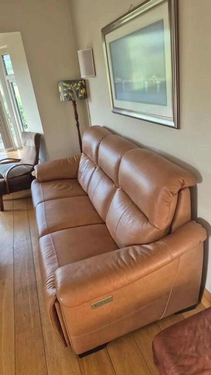Natuzzi Editions Potenza C063 3 Seater Leather Power Recliner Sofa - Image 4