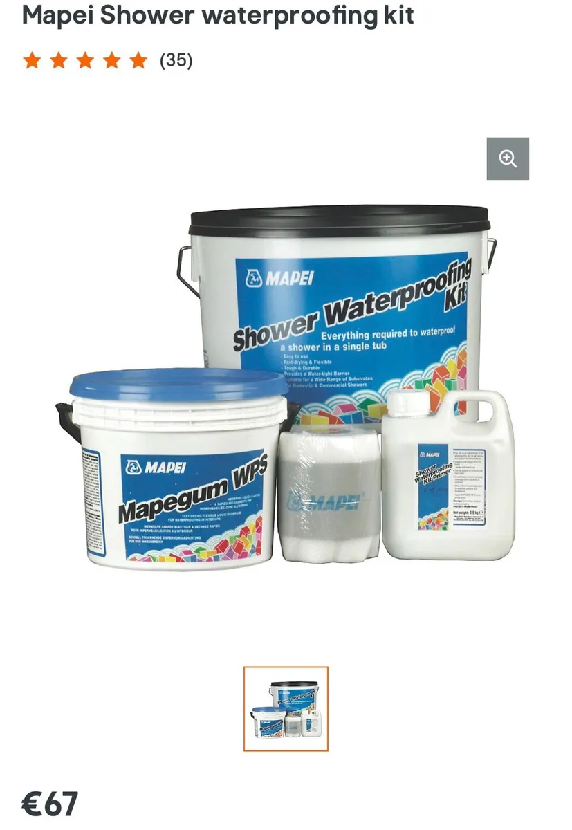 Mapei Shower Waterproofing kit - Image 2