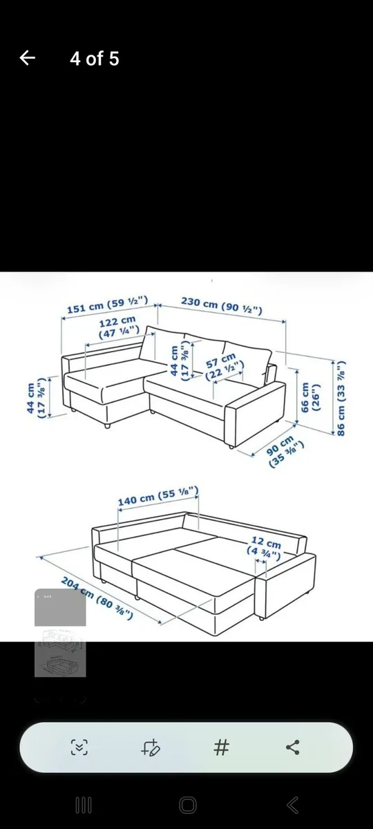 Ikea corner sofa bed - Image 4
