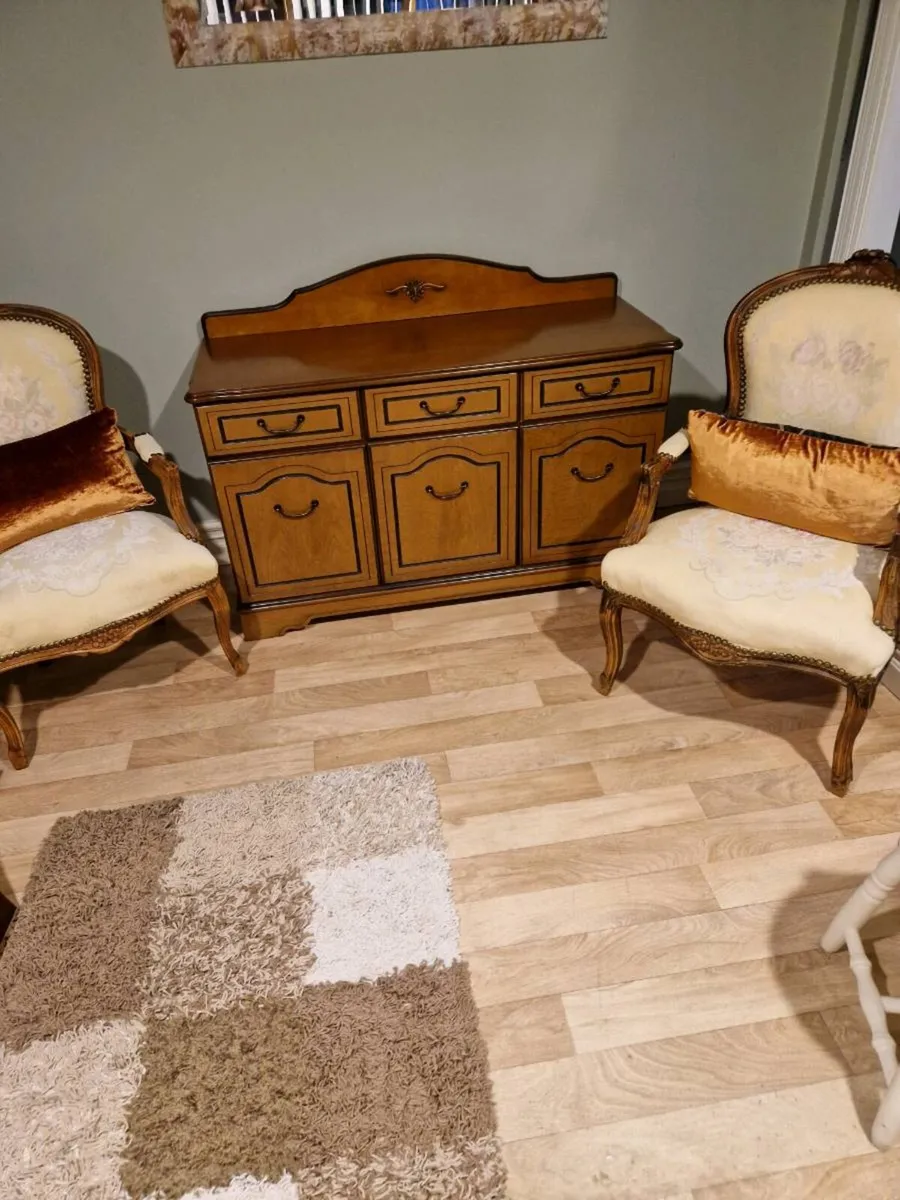 Teak Cabinet with Chairs - Image 2