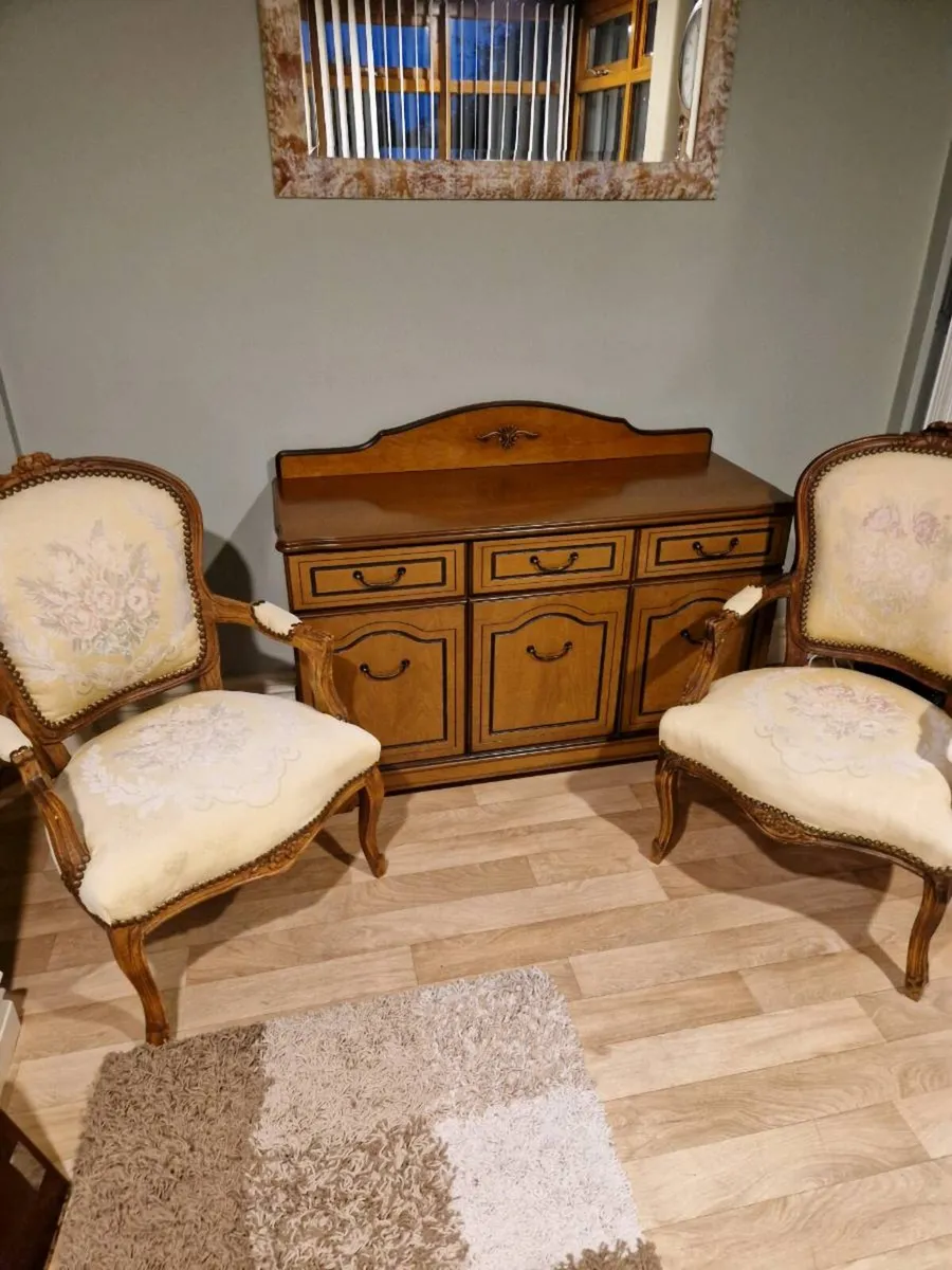 Teak Cabinet with Chairs - Image 1