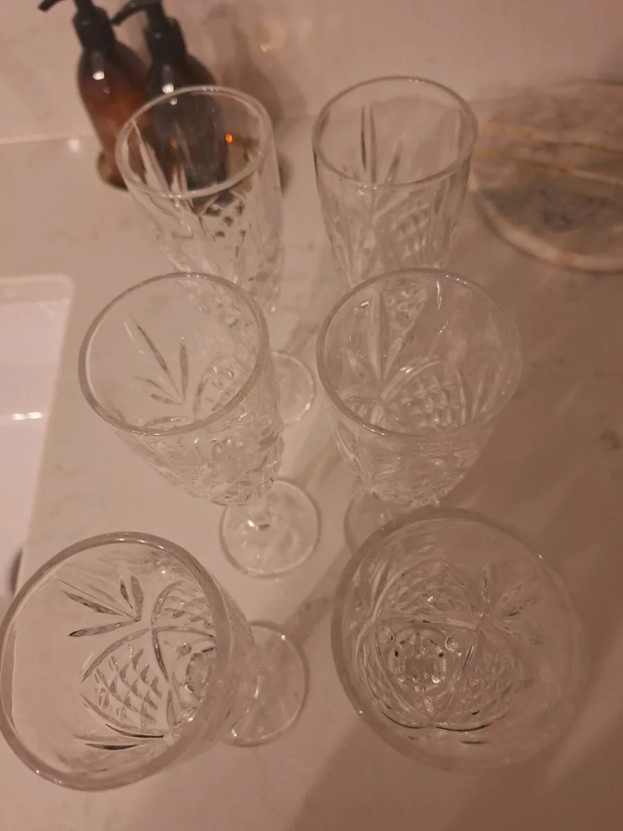 6 x Tipperary Crystal Champagne Glasses - Image 3