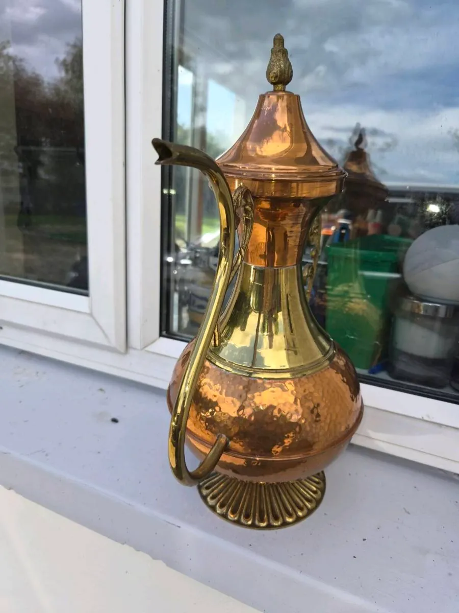 Old large copper  brass  pot - Image 2