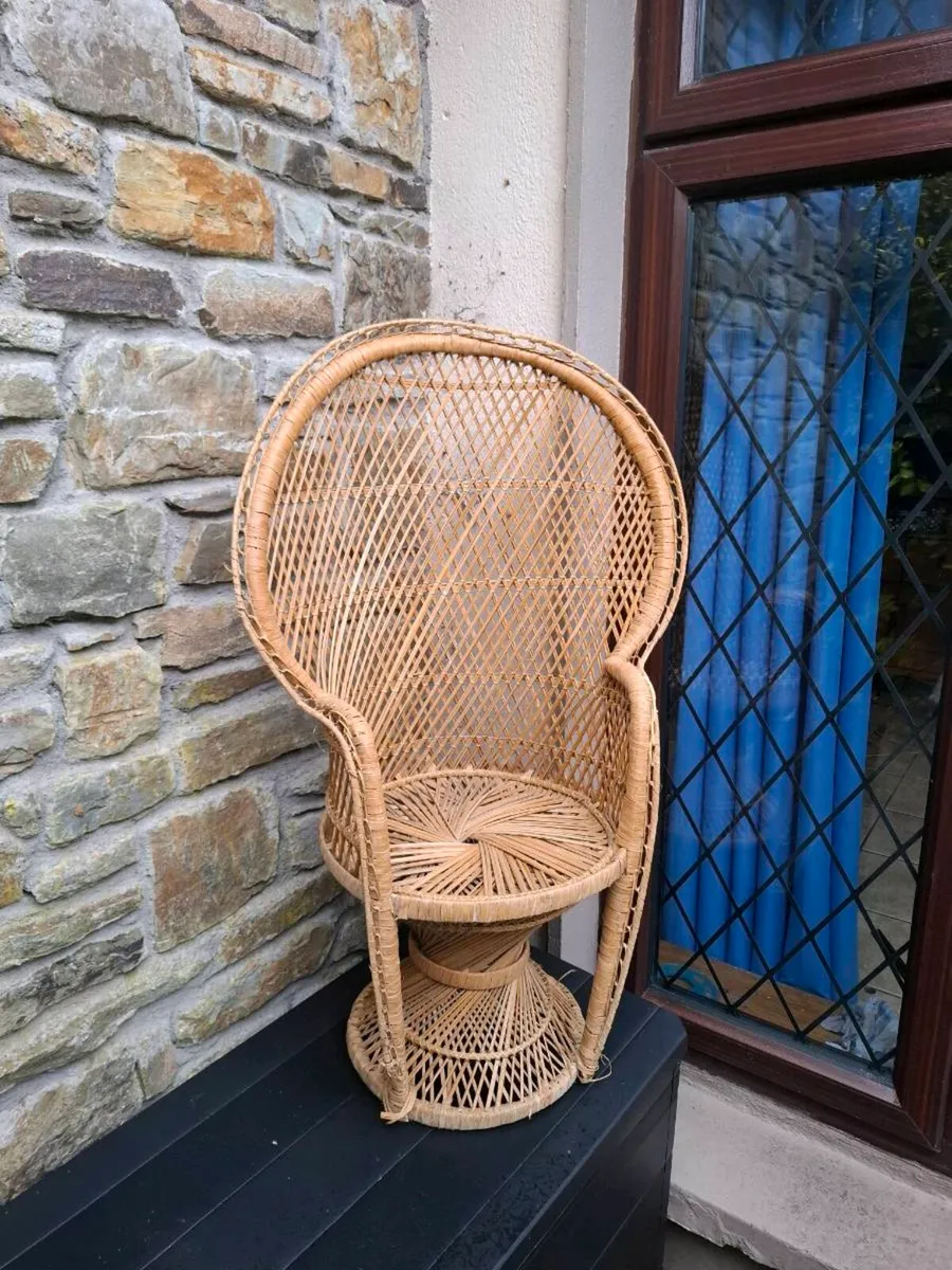 Child wicker seat chair 90cm - Image 1