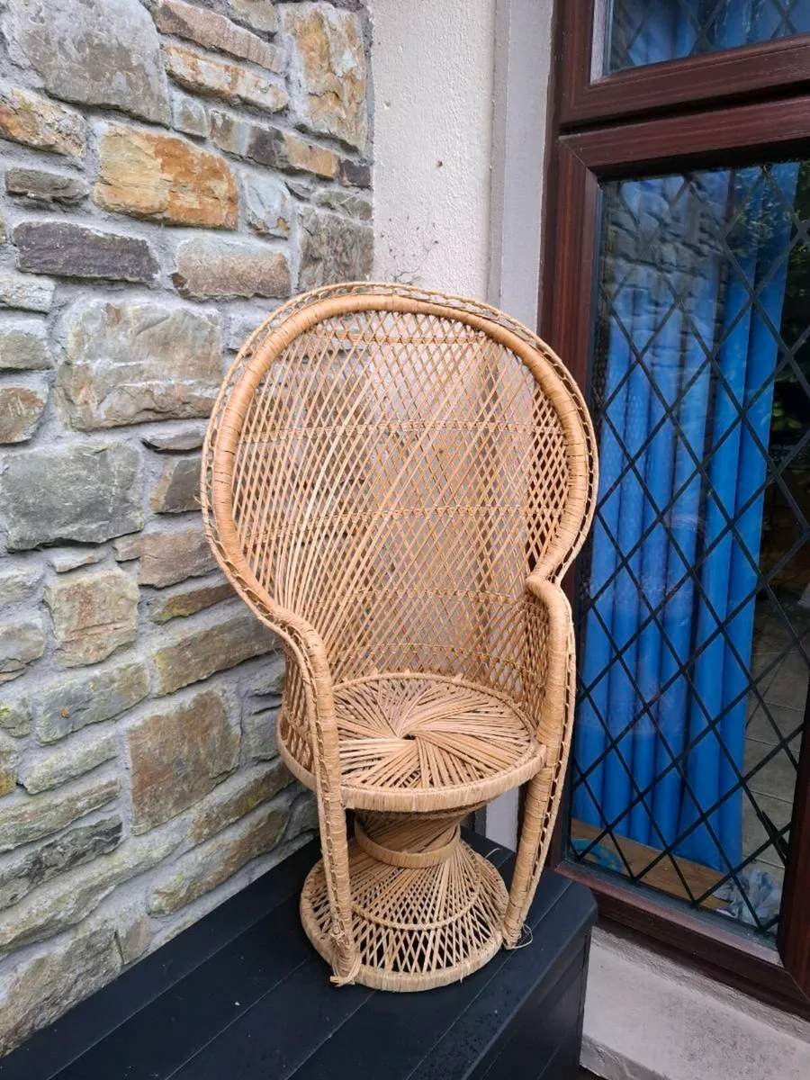 Child wicker seat chair 90cm - Image 3