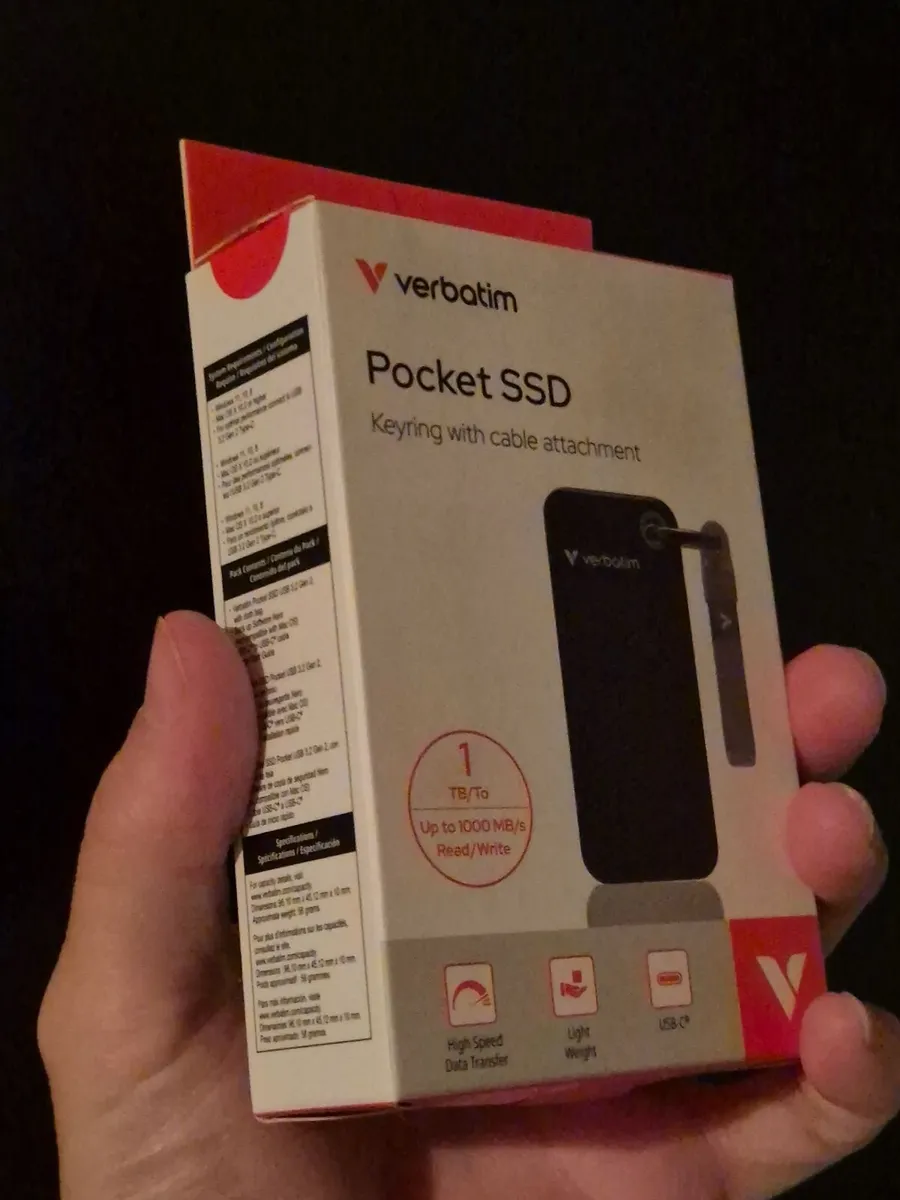 Verbatim 1TB Pocket SSD, brand NEW - Image 2