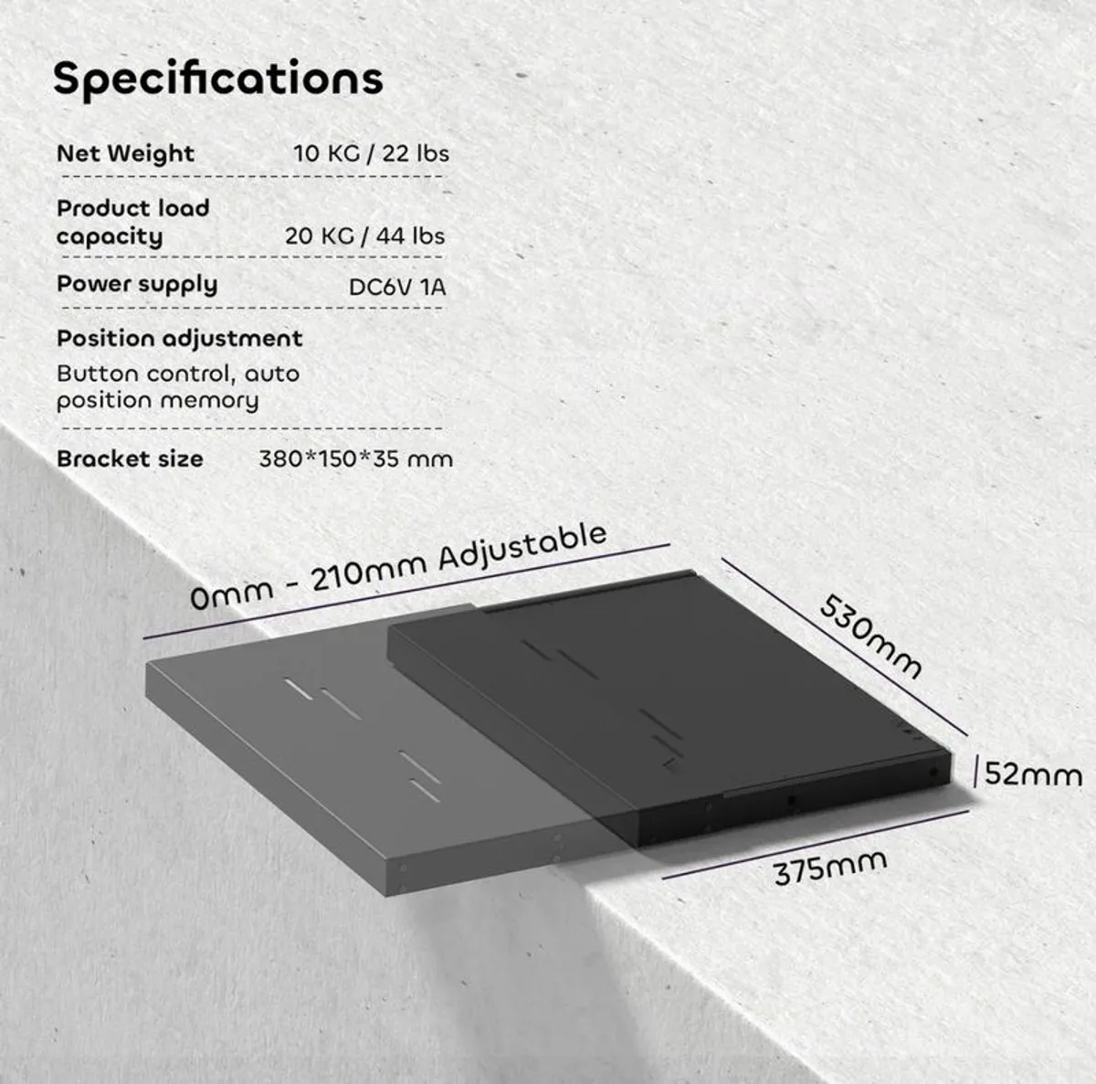 Motorised Intelligent Sliding Tray For UST Projector - Image 2
