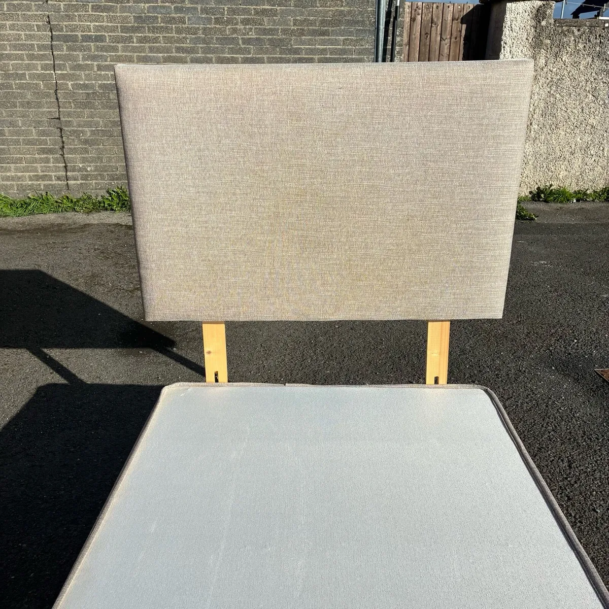 Single bed base & headboard with mattress - Image 4