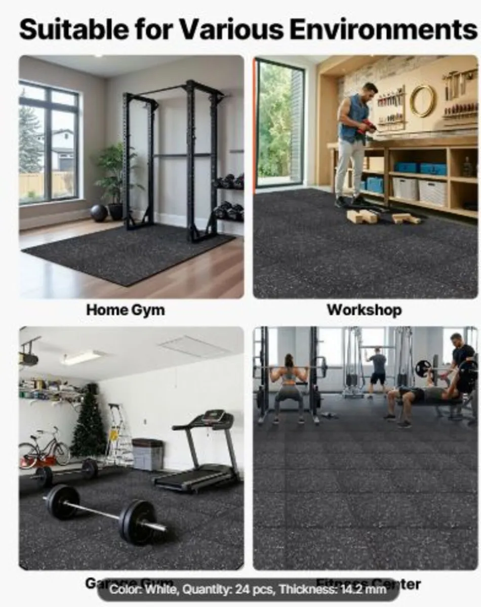 Puzzle Exercise Mat, 24 PCS Fitness Equipment Mats - Image 4