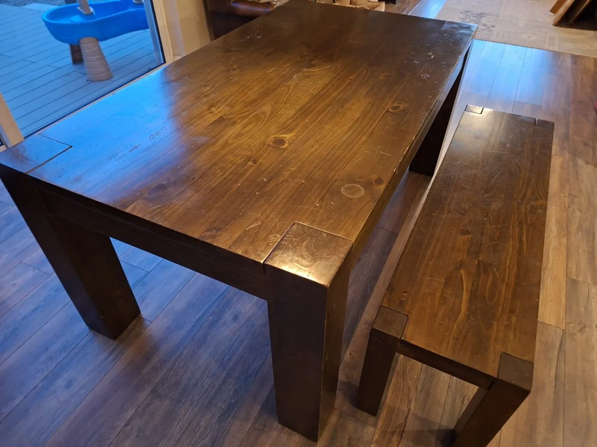 Dinning Table & Bench - Image 3