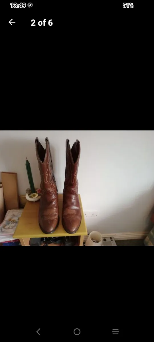 Line Dancing cowboy leather boots - Image 2