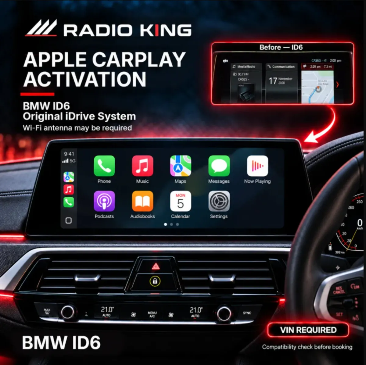 BMW ID6 Apple CarPlay Activation