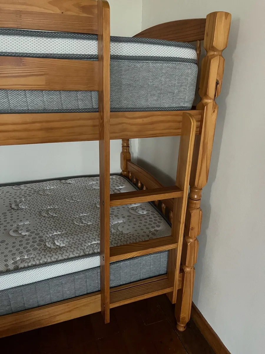 Pair of Bunkbeds - solid pine with 4 mattresses - Image 3
