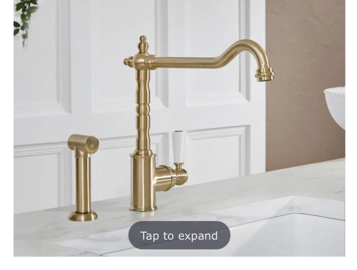 Solid Brass Kitchen Mixer Tap - Image 1