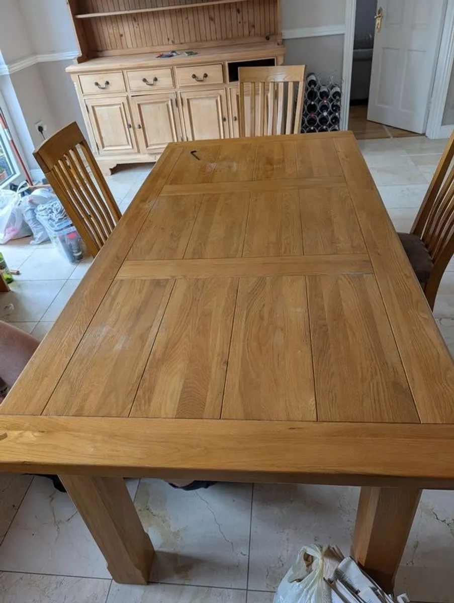 Oak table and Chairs - Image 2