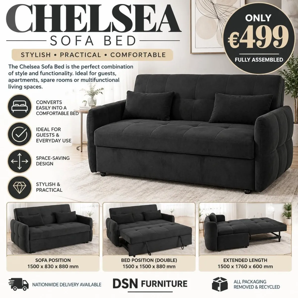 SOFA BEDS @ DSN Furniture