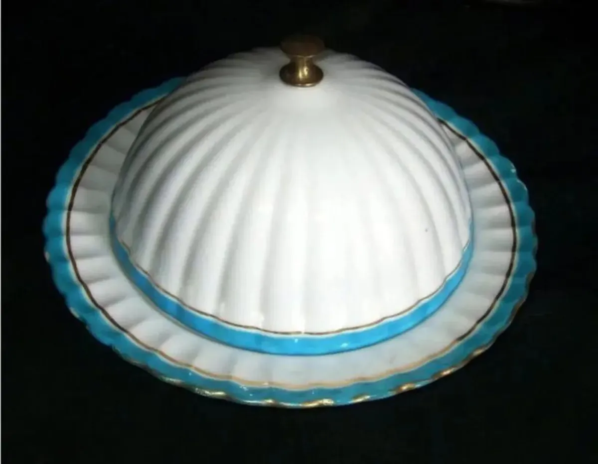 Antique Fine Bone China Muffin/Butter Dish - Image 2