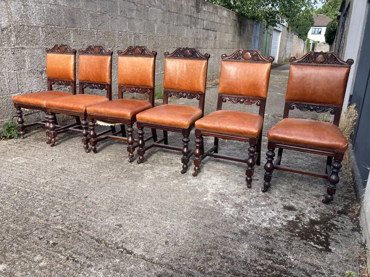 Antique Chairs x 6 - Image 4
