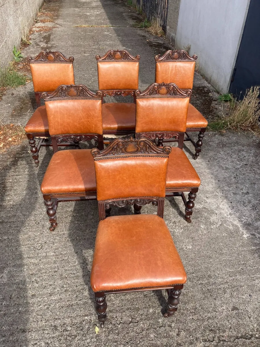 Antique Chairs x 6 - Image 3