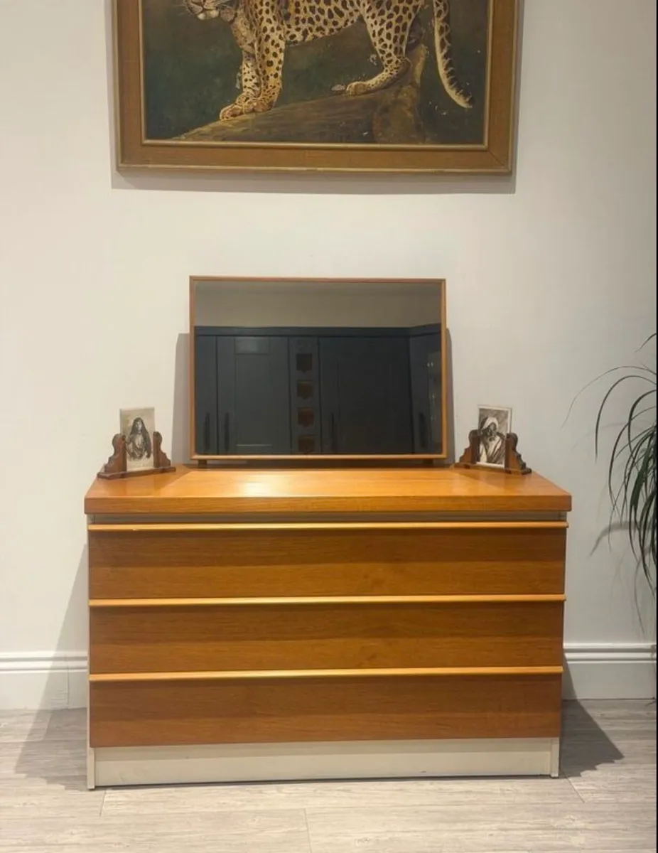 Mid Century Chest of Drawers with Mirror - Image 1