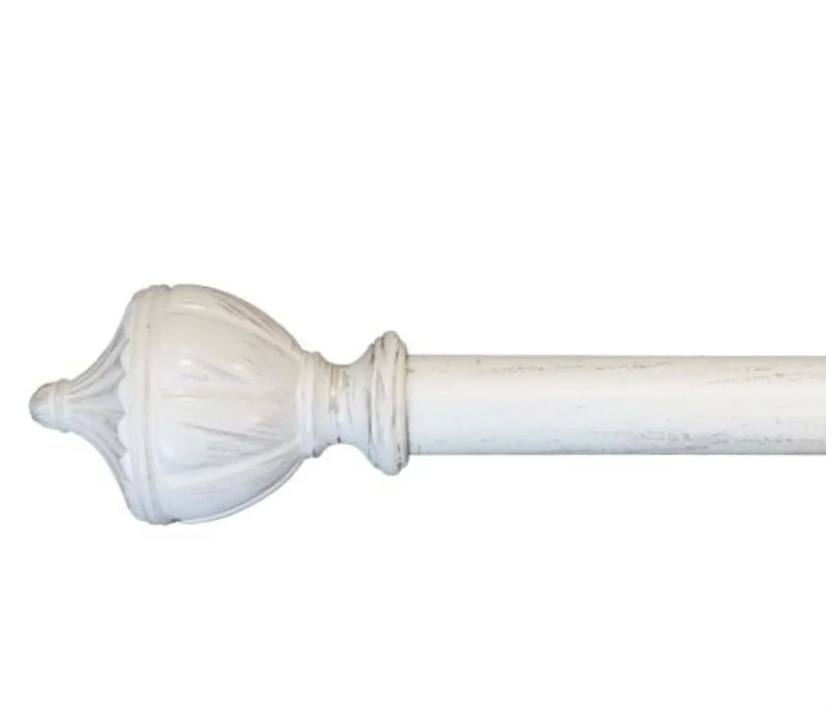 2.9m white & gold curtain pole 28mm - Image 4