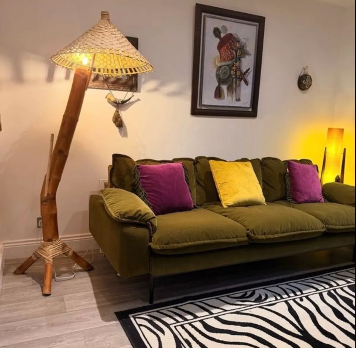 Mid Century Bamboo Floor Lamp - Image 3