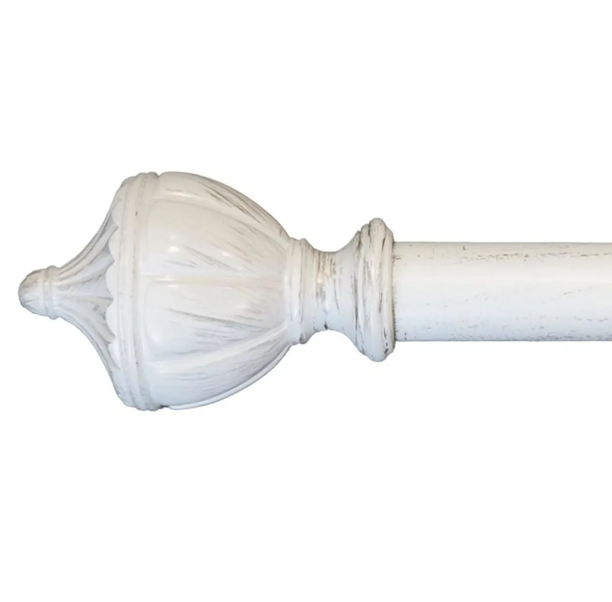 2.9m white & gold curtain pole 28mm - Image 1
