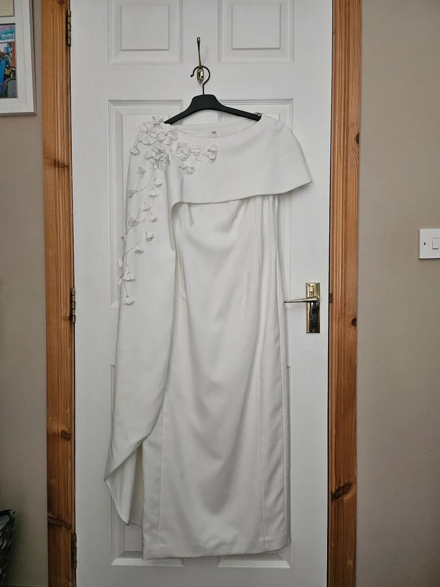 Mother of the bride dress and hat and bag - Image 4
