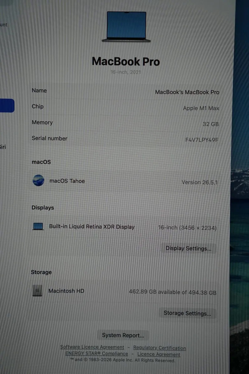 MacBook Pro 16 M1 Max 2021 | 32GB | 512GB | 100% - Image 2