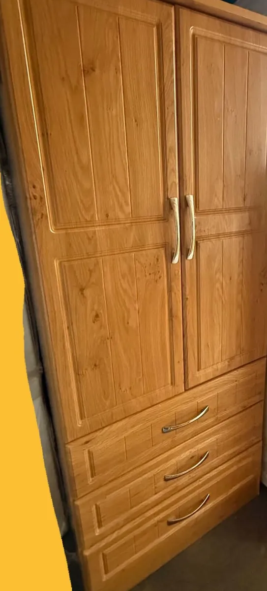 Large solid wardrobe with drawers
