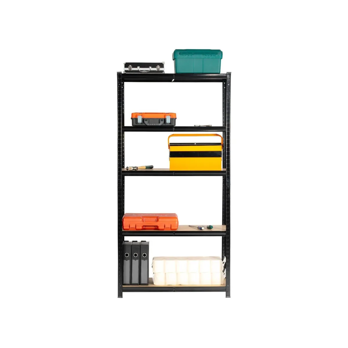 Budget Garage Shelving | 3 Corner Bay Black - Image 3