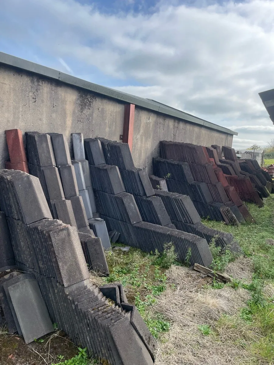 Old Concrete Ridge Cap Tiles - Image 1