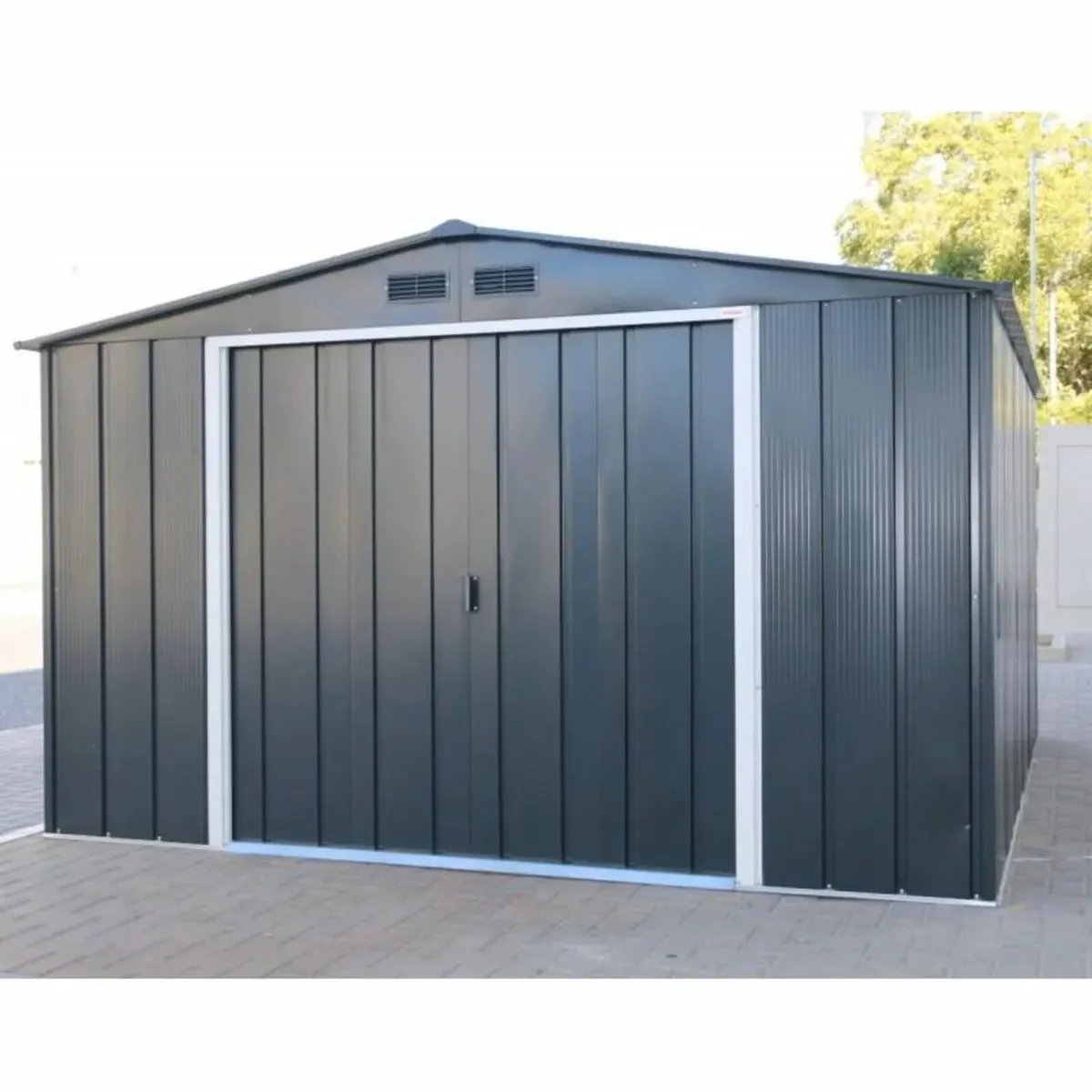 🏡 10x12 ECO STEEL GARDEN SHED – ANTHRACITE GREY - Image 2
