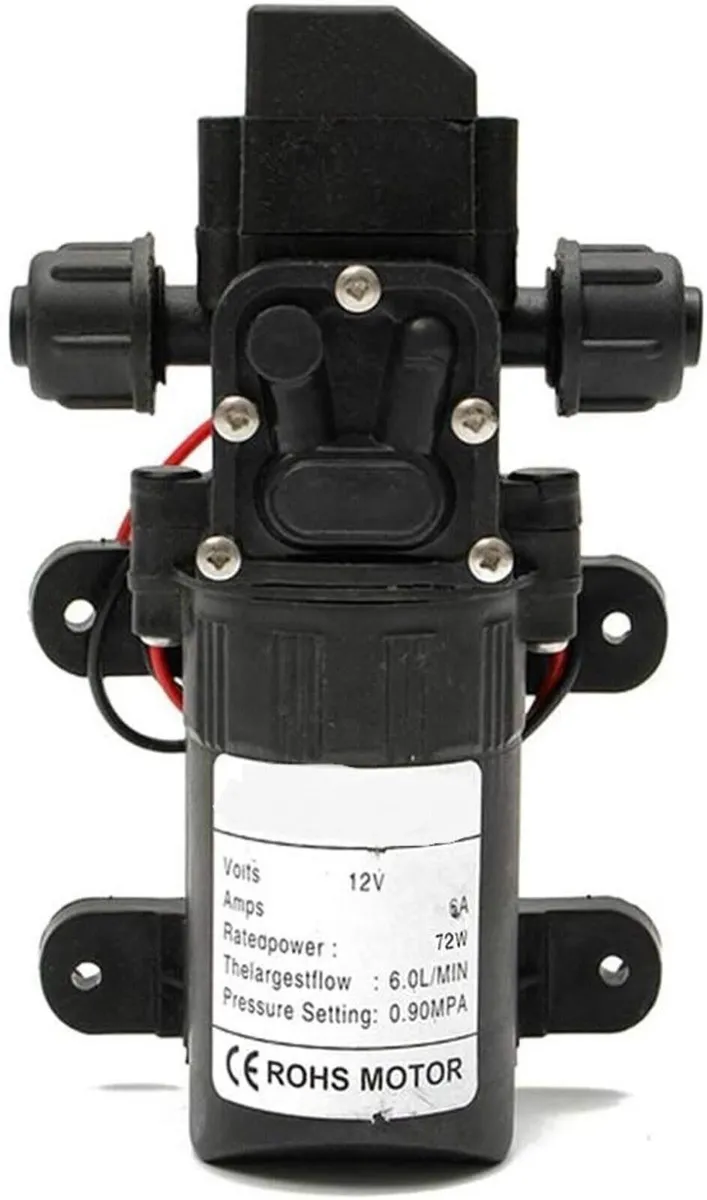 Water Pump 12V High Pressure Self Priming 6L/min - Image 1