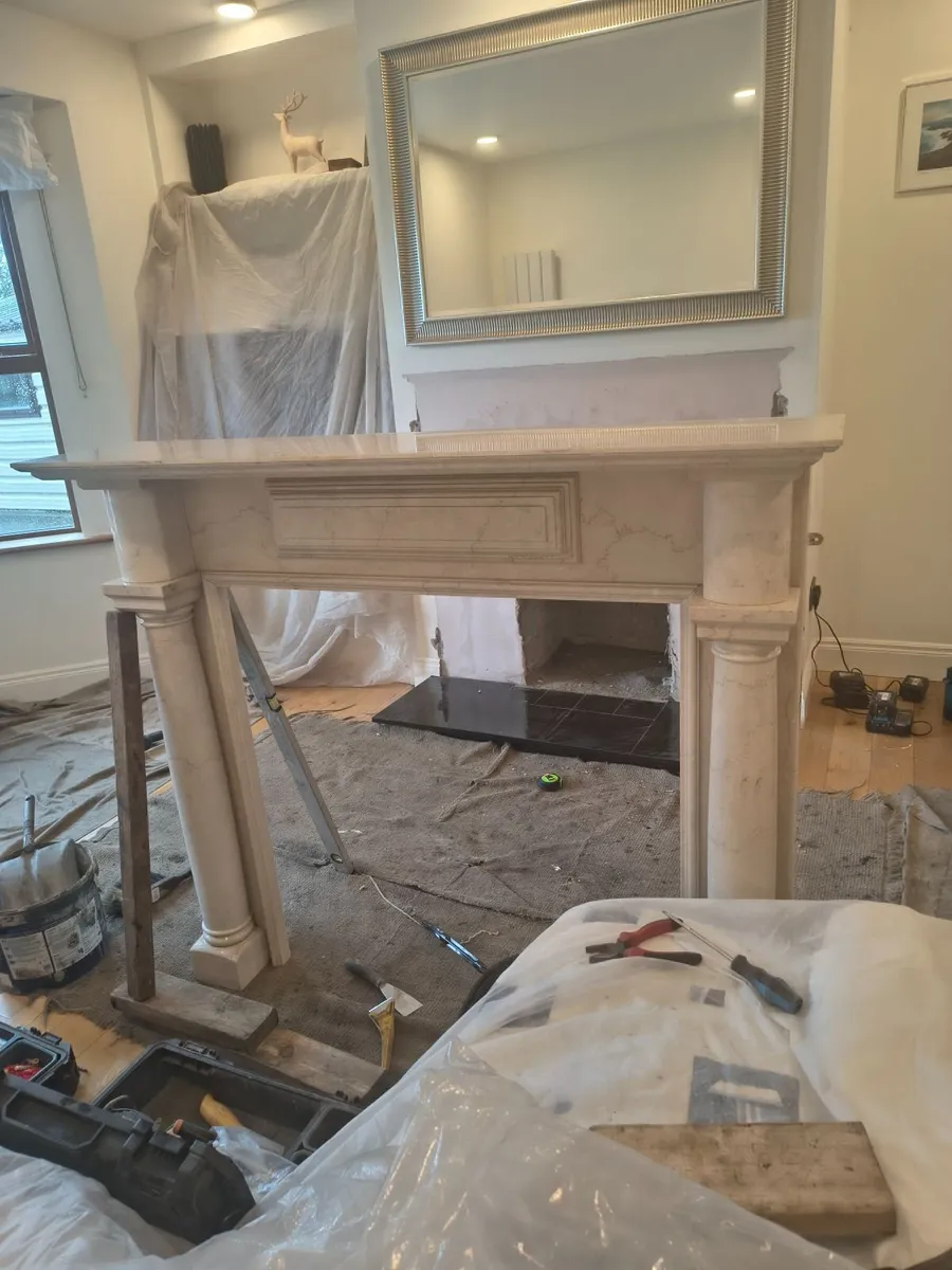 Traditional Italian-Style Marble Fireplace - Image 2