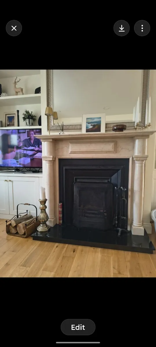 Traditional Italian-Style Marble Fireplace - Image 1