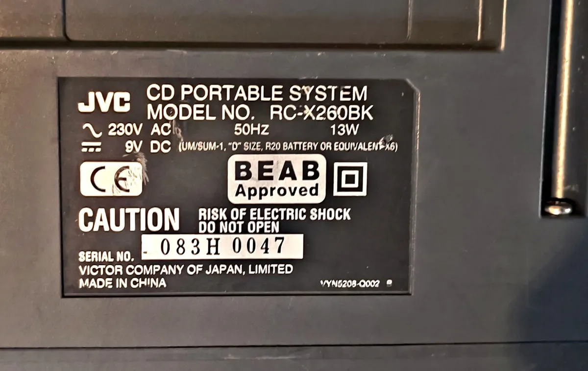 JVC Portable Music System radio boombox - Image 4