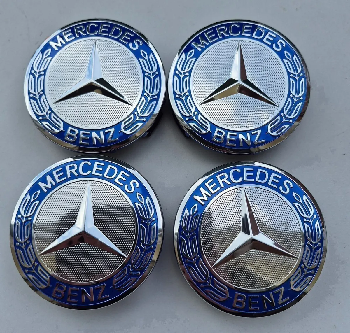 4 x Mercedes Centre Cap (Light Blue) FREE POST - Image 1