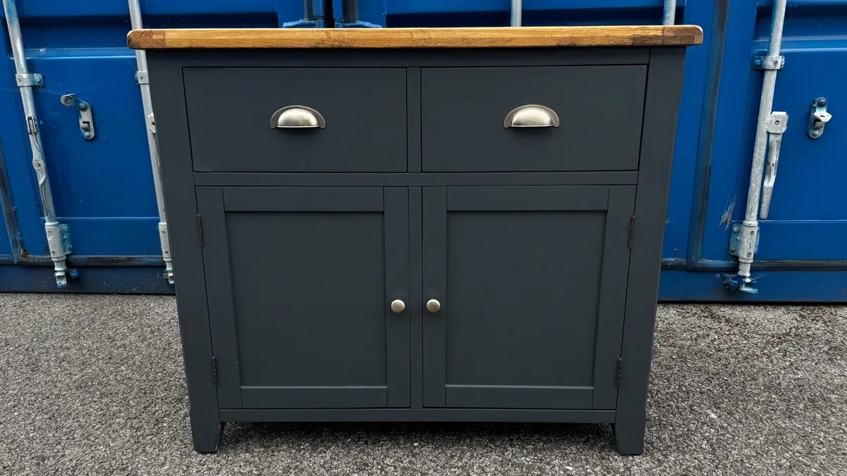 Oak 2 Door Sideboard Ex Display Like New - Image 1