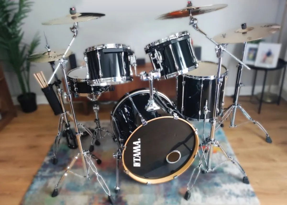 Tama  Drum Kit with Zildjian cymbals and cases. - Image 1